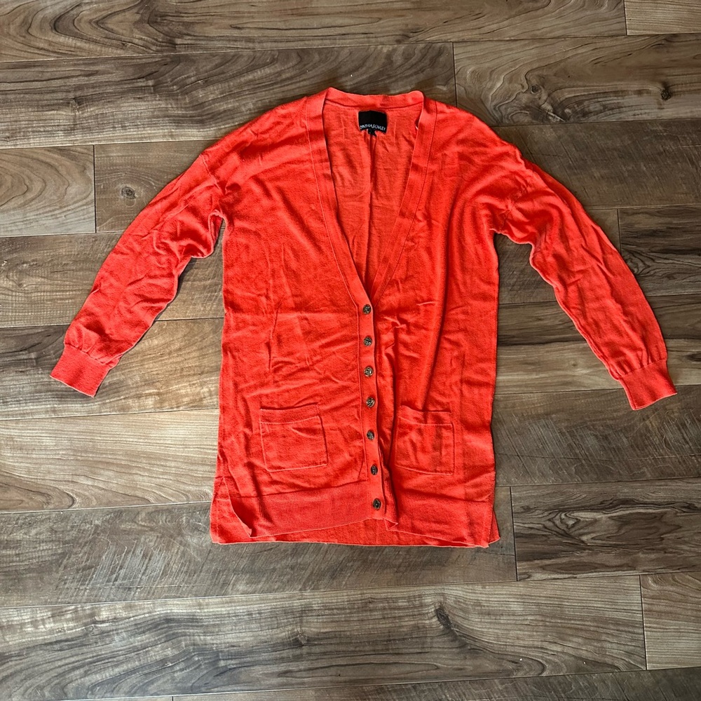 Cynthia Rowley Women's Cardigan in Vibrant Red-Orange